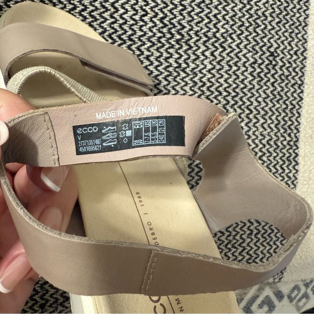 ECCO FLOWT 2 BAND SANDAL GREY ROSE METALLIC - Picture 9 of 11